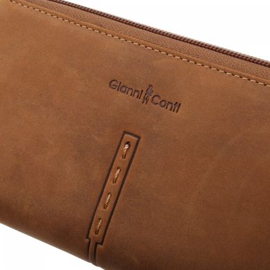 Барсетка гаманець Gianni Conti з натуральної шкіри 968406-tan