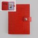 Обложка комбинированная для паспорта и прав из натуральной кожи Neri Karra 0031.1-28.25 красный:1