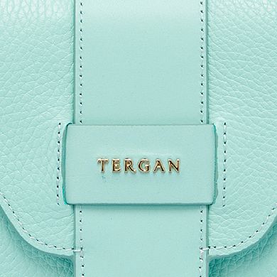 Сумка жіноча Tergan з натуральної шкіри 79984-mint/floater-mint/analin