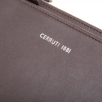 Барсетка гаманець Cerruti1881 з натуральної шкіри cema03619m-dark brown