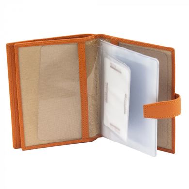 Обложка комбинированная для паспорта и прав 595-254-24 оранжевая