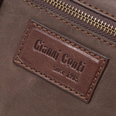 Сумка на пояс Gianni Conti з натуральної шкіри 2182721-dark brown