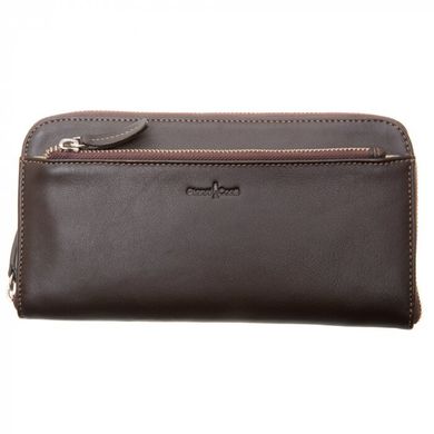 Барсетка гаманець Gianni Conti з натуральної шкіри 582209-dark brown