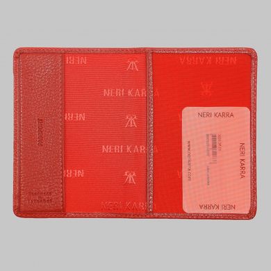 Обкладинка для паспорта Neri Karra з натуральної шкіри 0039.05.05 червоний