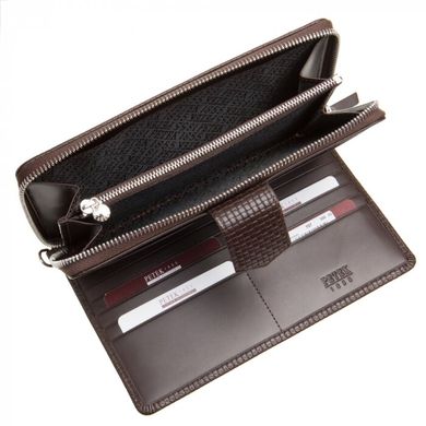 Барсетка гаманець Petek з натуральної шкіри 707-020-02 коричнева