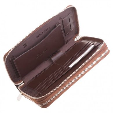 Барсетка-гаманець з натуральної шкіри Neri Karra 0948.1-11.08 коричневий