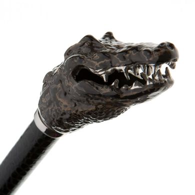 Ложка для взуття Pasotti довга shoehoorn-k66-coccodrillo-pelle black-long Крокодил