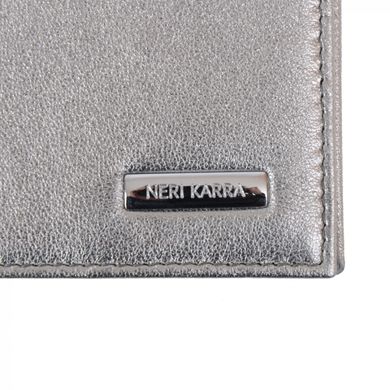Обкладинка для паспорта з натуральної шкіри Neri Karra 0040.25.144 сріблястий