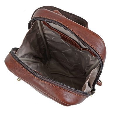 Рюкзак-слінг Gianni Conti з натуральної шкіри 912112-dark brown