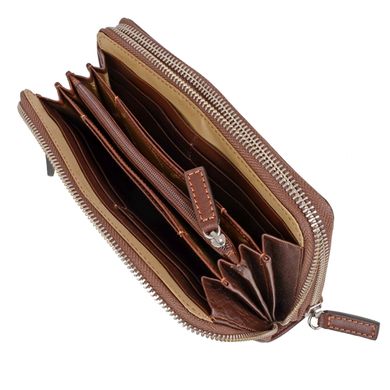 Борсетка-кошелёк Gianni Cont из натуральной кожи 588406-brown