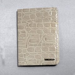 Обкладинка для паспорта з натуральної шкіри Neri Karra 0040.cream-5