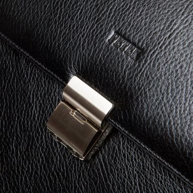 Класичний портфель Petek з натуральної шкіри 824-46b-01 чорний