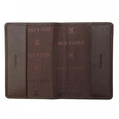 Обкладинка для паспорта з натуральної шкіри Neri Karra 0040.3-01.49 коричневий
