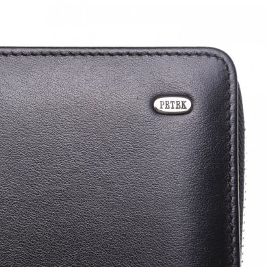 Барсетка гаманець Petek з натуральної шкіри 707-000-01 чорна