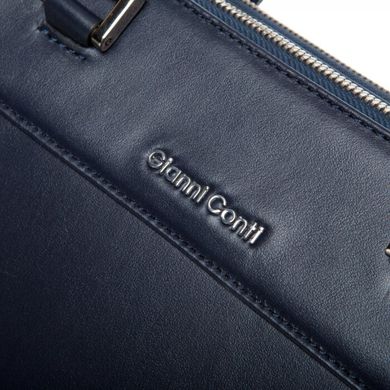 Сумка - портфель Gianni Conti из натуральной кожи 2451230-blue