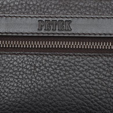 Борсетка кошелёк Petek из натуральной кожи 701-46b-02 коричневая
