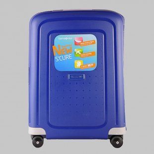 Чемодан из полипропилена S'CURE Samsonite на 4 сдвоенных колесах 10u.001.003 синий