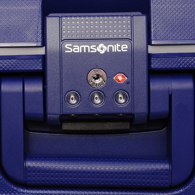 Валіза з поліпропілену S'CURE Samsonite на 4 здвоєних колесах 10u.001.003 синій