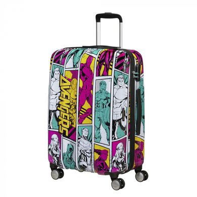 Дитяча валіза з abs пластика Marvel Legends Avengers Pop Art American Tourister на 4 здвоєних колесах 21c.022.018