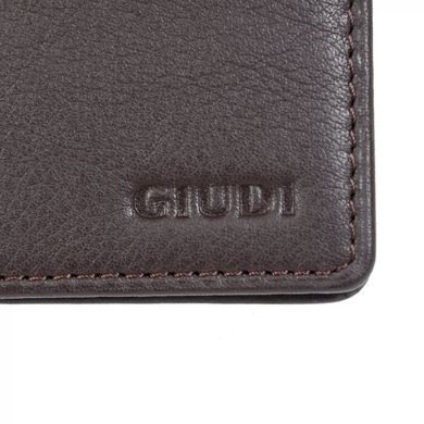 Зажим для денег Giudi из натуральной кожи 6779/vlv-08 тёмно-коричневый