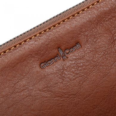 Барсетка гаманець Gianni Conti з натуральної шкіри 912211-tan