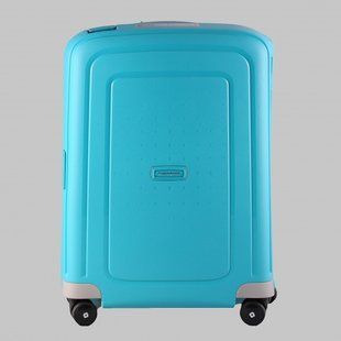 Чемодан из полипропилена S'CURE Samsonite на 4 сдвоенных колесах 10u.011.003 голубой